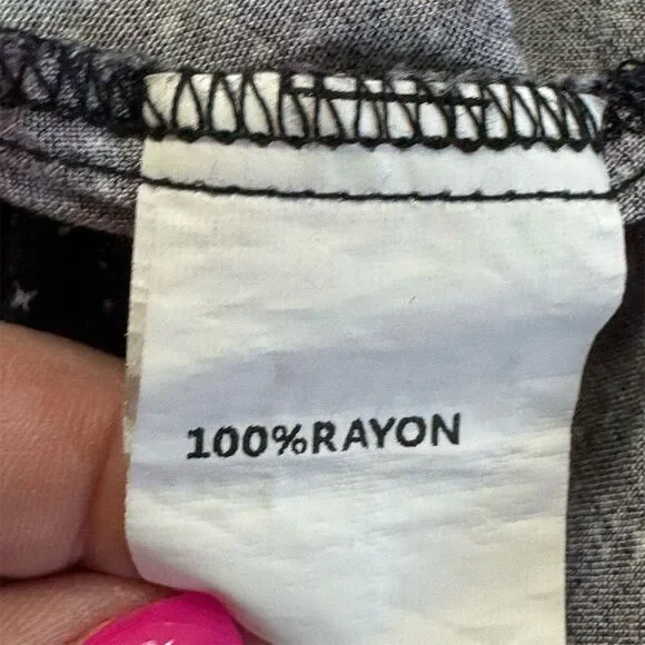 Bloomchic Purple Starry Night V-Neck Shirt Size 14 - Picture 5 of 6